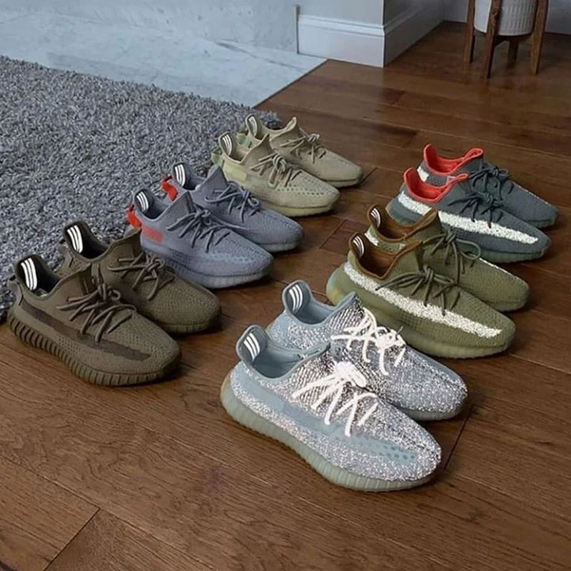 
2021 High-end Multilayered Sole -E-TPU Material Comfortable 350 V2 Reflective Upper Silver Pink Women Fashion Sneakers 