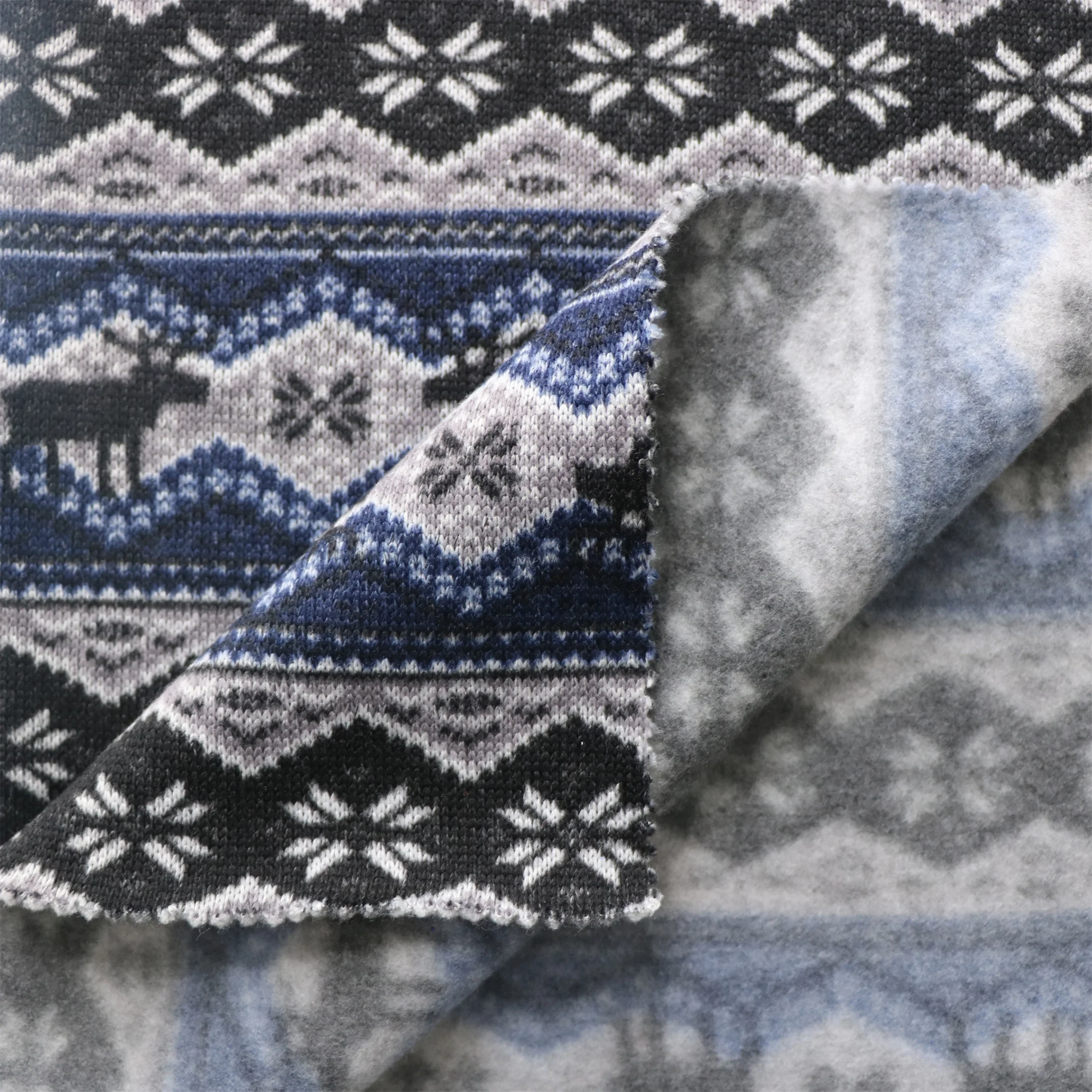 High Quality Good Design 100% Polyester One Side Brush Weft Knitted Loose Fleece Fabric for Coat Home Textile