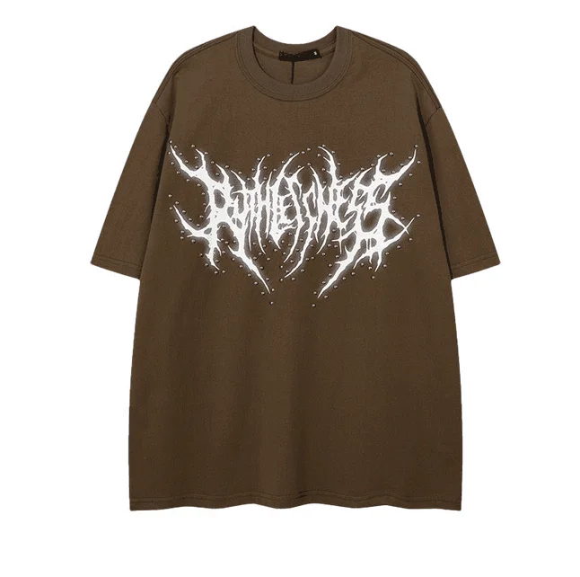 Custom Skull Rhinestones Cotton T shirt Man Shine Glitter Luxury Printed Rhinestones Heat Transfer Designs T shirt