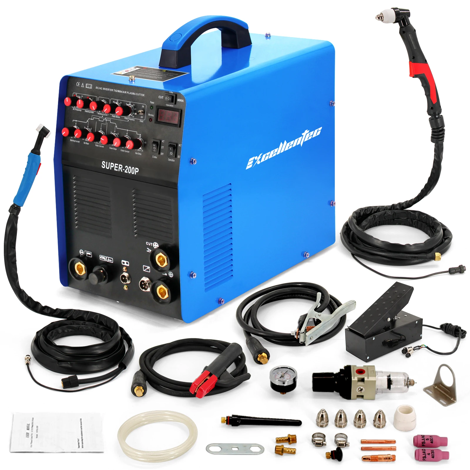 Smart Portable 4 in 1 TIG CUT MMA ARC ACDC TIG Welder for Pulse Aluminum Welding Machine