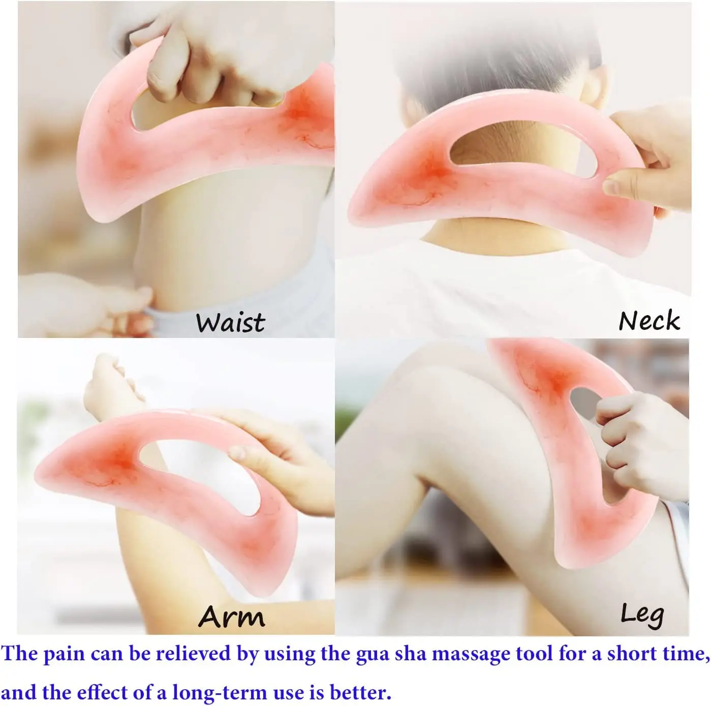 Хит продаж массажер Gua Sha из смолы Лимфатический дренажный инструмент для соскабливания тела