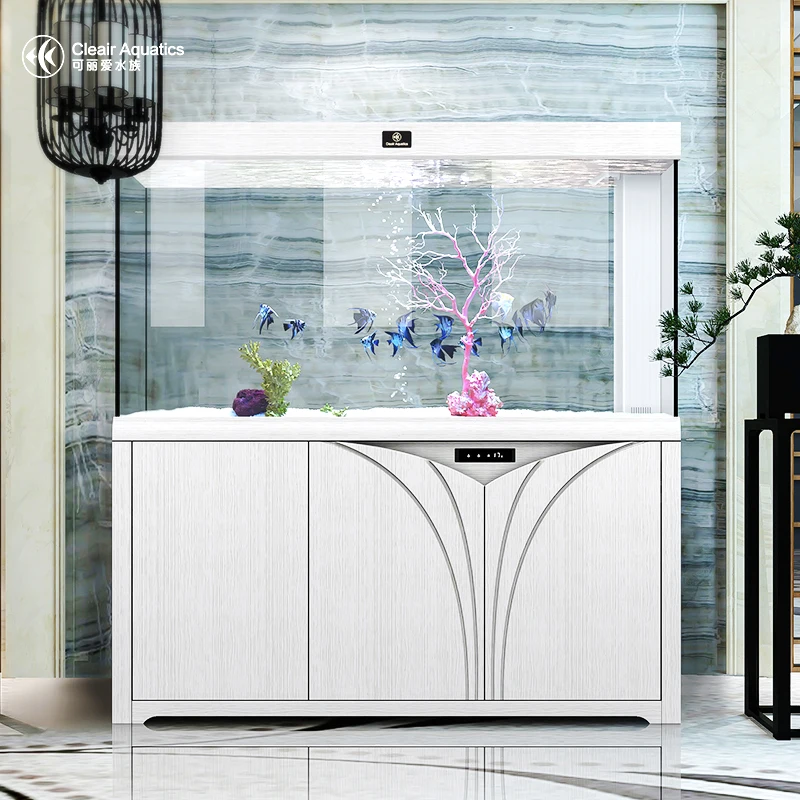 Factory Supply Wood Grain Color With Morden Design Cleair Fish Aquarium  EBD Series