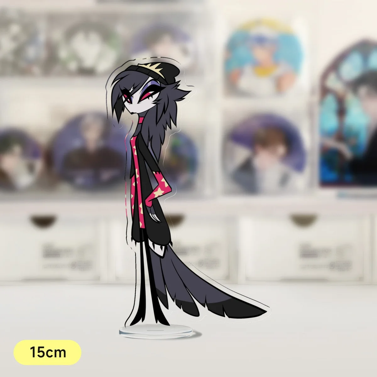 HOSHOM OEM logo custom acrylic transparent table stand mini wholesale cartoon anime plastic acrylic standee as gift