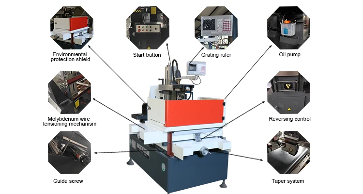 factory outlet DK7735 edm cnc wire cutting machine  wire edm lower price cnc edm wire cut machine