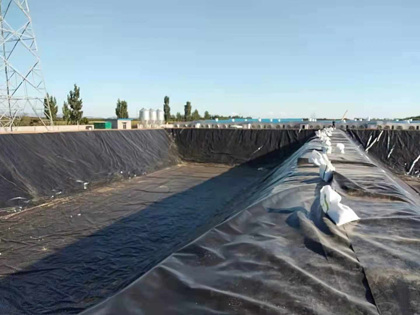1m width 2mm thickness Black HDPE Geomembrane used for Tree Root Barrier