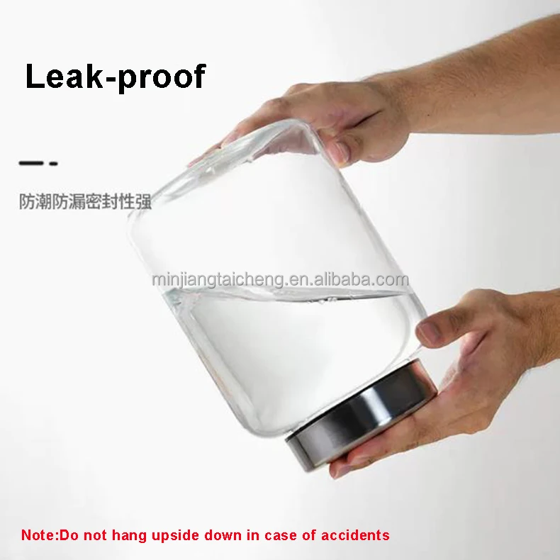 PC Polycarbonate Plastic Clear Large Capacity Food Storage Jars Wholesales Bottles Jars Clear Spice Storage 304 Stainless Lids