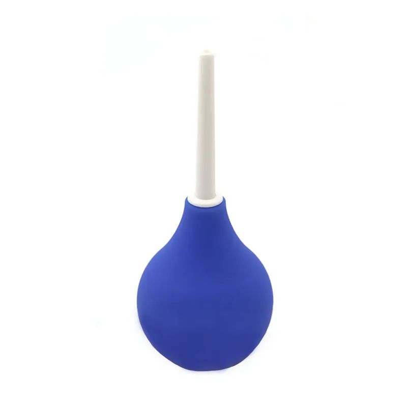 Enema Rectal Shower Cleaning System Silicone Gel Blue Ball for Anal Anus Colon Enema Anal Cleaning