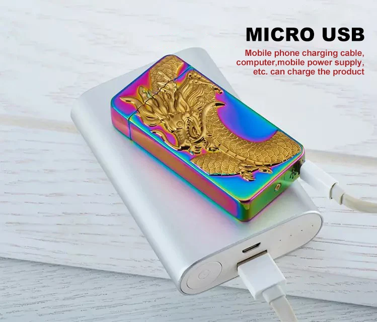 JL 603 Electric Lighter USB Rechargeable Windproof Plasma Lighter with Battery Indicator for Fire, Cigarette Unique pattern