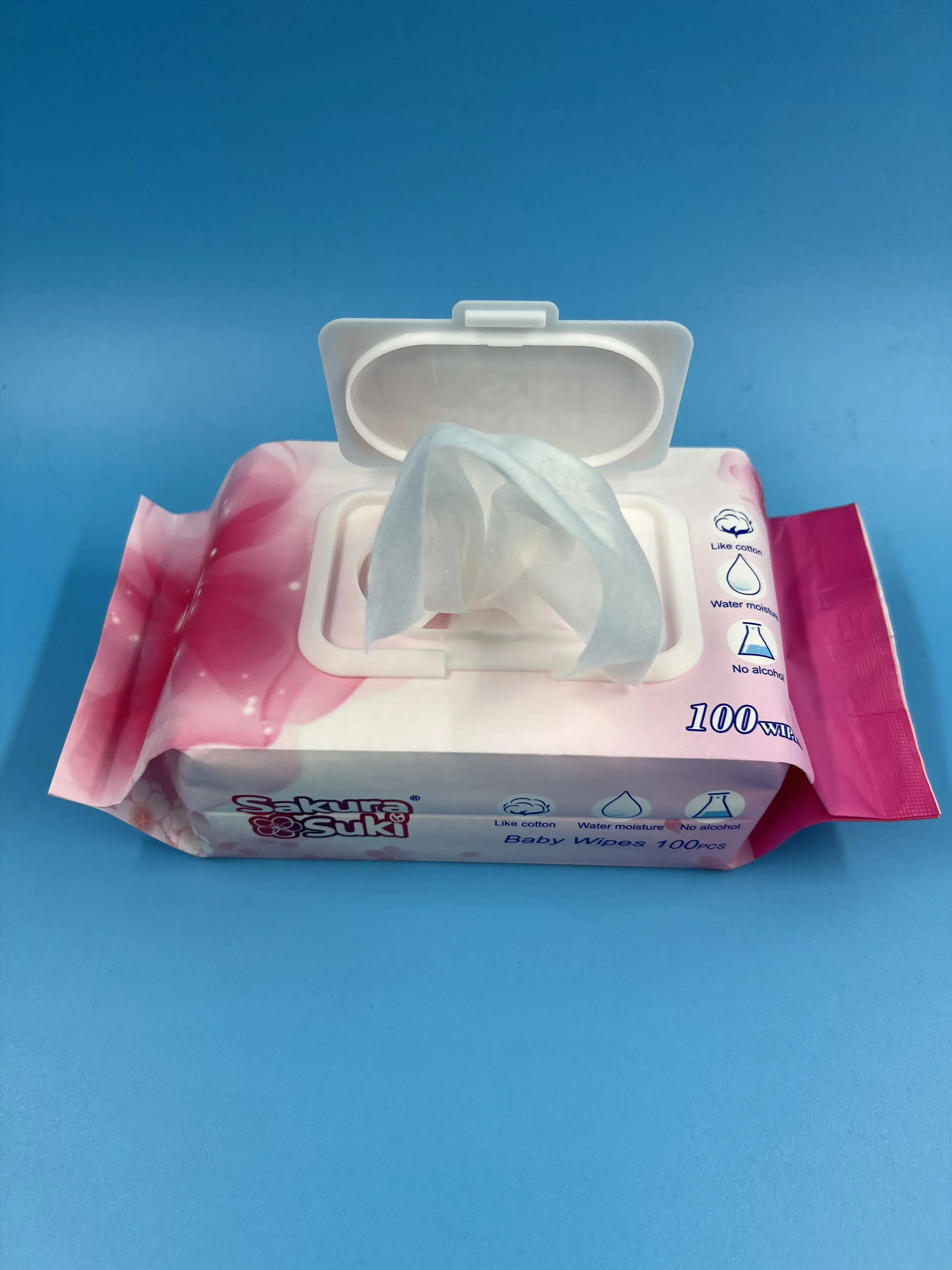 Baby Wipes Custom Flushable No Alcohol Spunlace Nonwoven Fabric 50 80 100 120PCS Baby Cleaning Facial Wet Water Wipes