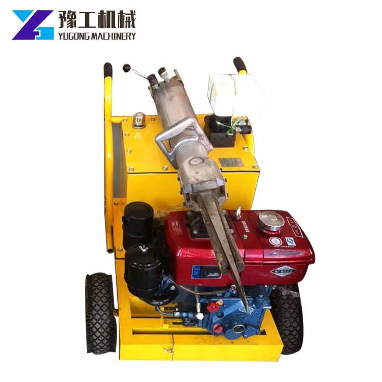 50mm drilling diameter manual diesel engine hydraulic rock splitter for road splitter