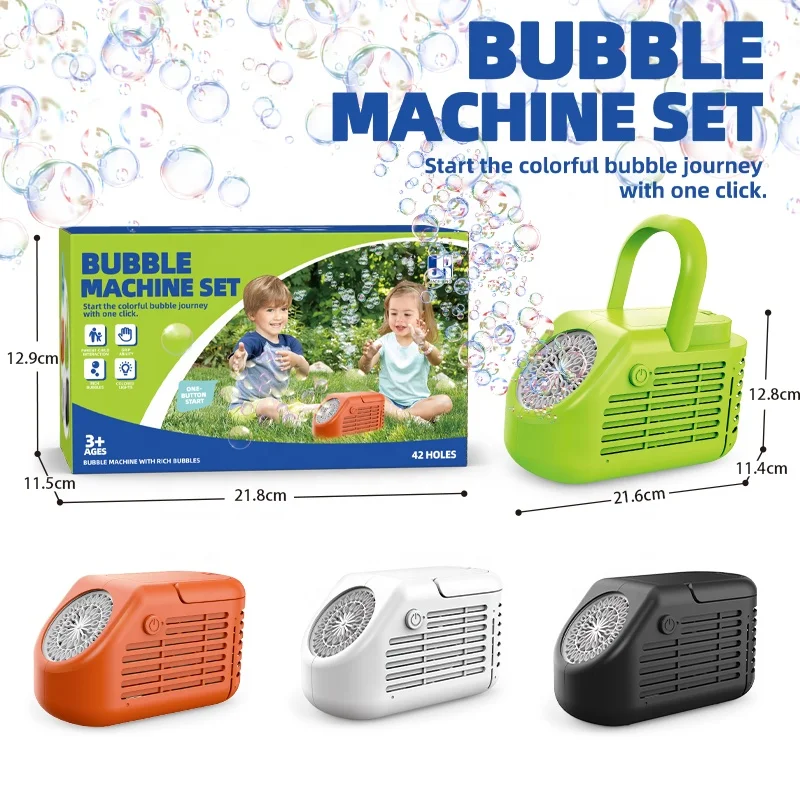 New 40 Hole Mini Automatic Bubble Blower Machine Indoor Birthday Party Wedding Lawn Electronics Bubble Maker