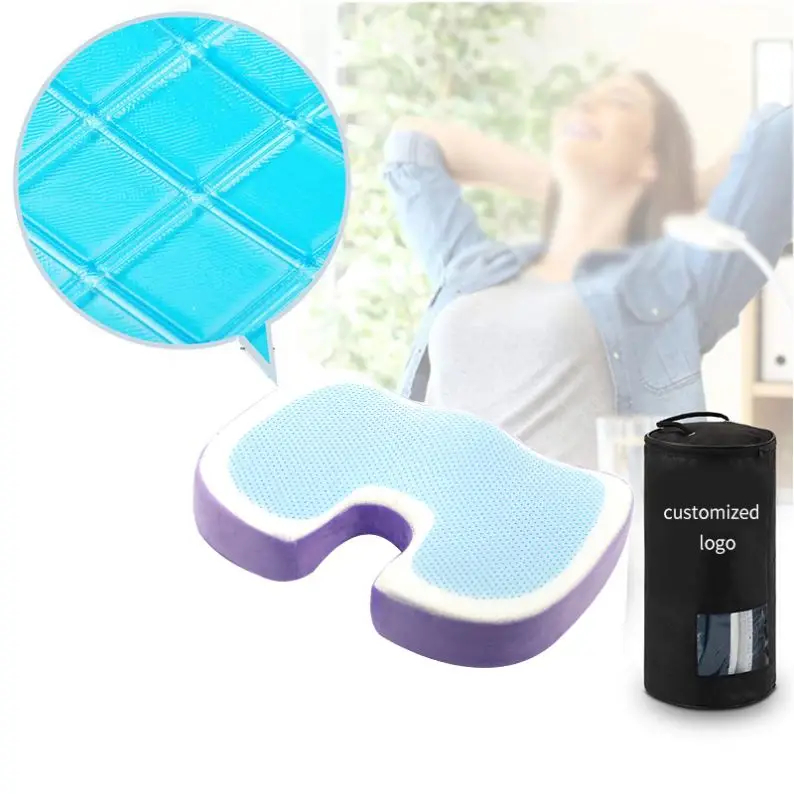 Adult Car Booster Seat Cushions Gel Memory Foam Seat Cushion Gel Cushion Wheelchair Cooling