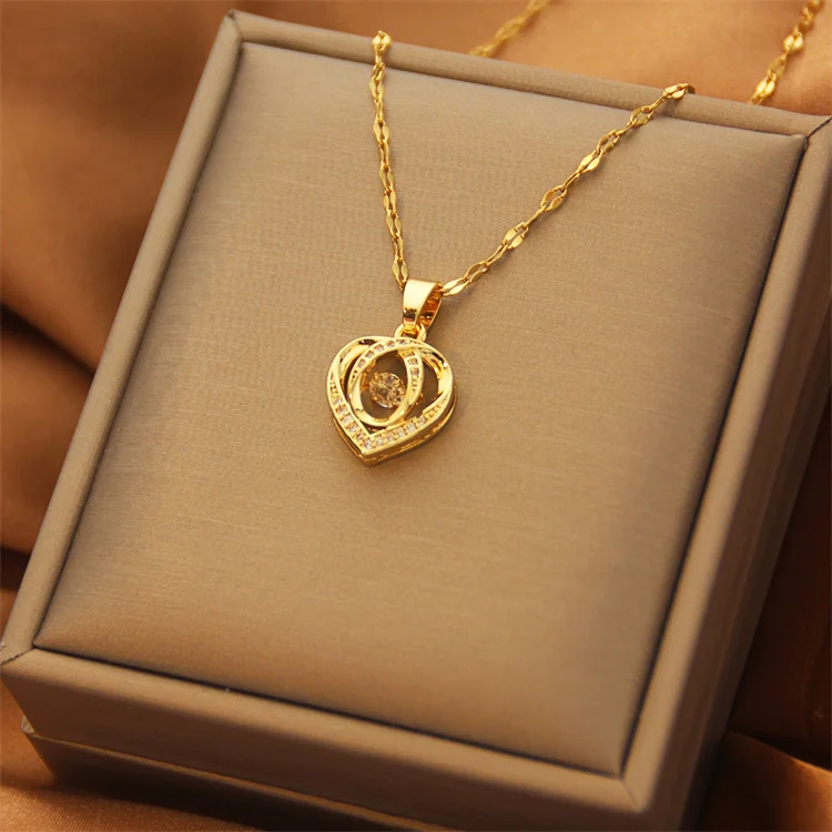 Fashion Jewelry Smart Flower Necklace Women Clavicle Chain Tiger Eye Stone Flower Pearl Pendant 18K Stainless Steel Necklace