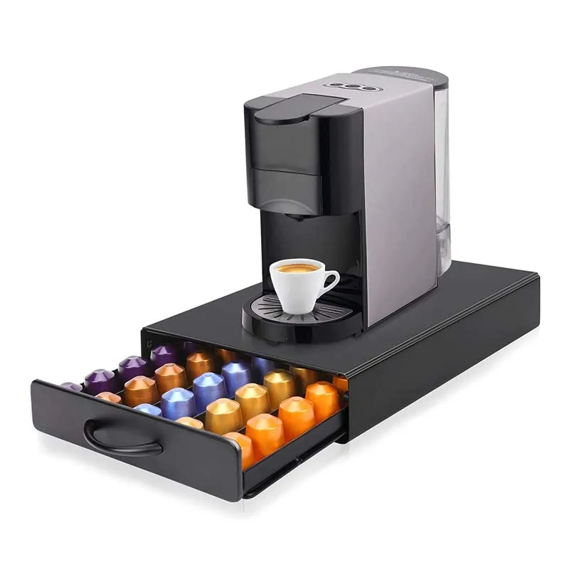 Metal Multifunction Coffee Storage Holders Dolce Gusto Pod Coffee Capsule Drawer