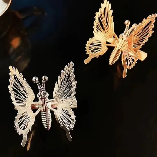 Super fairy side moving butterfly hair clip, antique style hair clip with wings and small clip headband