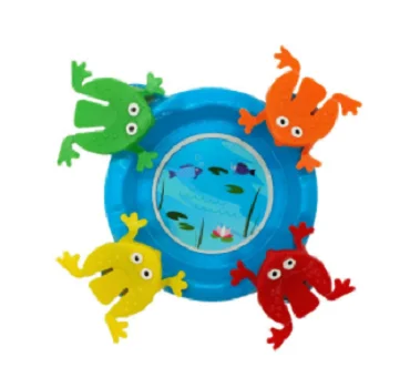 Jumping frog toy plastic finger pressing funny bouncing frogs toys assorted colors family games children interactive Montessori