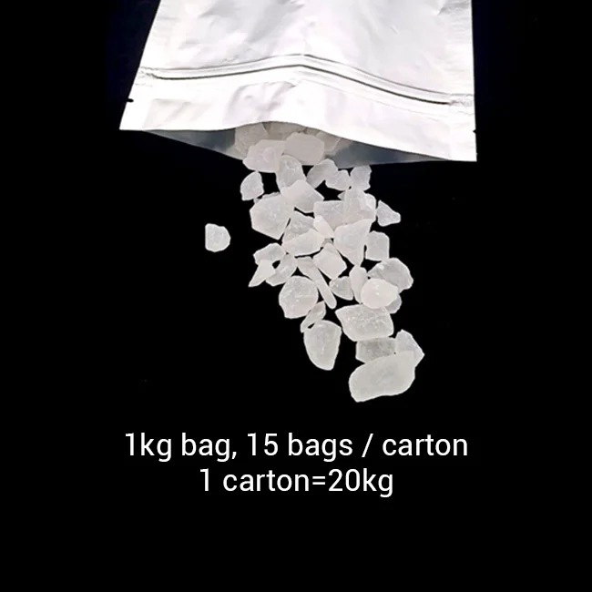 Water treatment transparent glassy antiscalant broken crystals