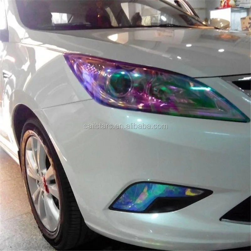 12 Rolls/Lot Rainbow Chameleon Headlight Tint Film Taillight Vinyl Color Change