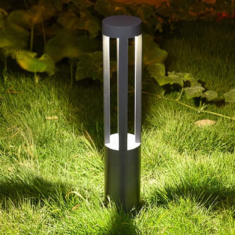 Customized Size 300MM 400MM 600MM 800MM Garden Pillar Lawn Light 110V 220V Outdoor LED Bollard Light