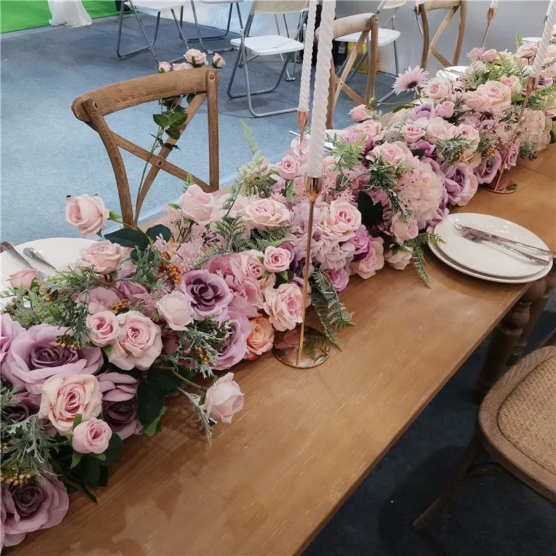 SZ04257 Mariage поставки дизайн свадебного стола цветок Гирлянда Свадебные украшения искусственные настольная дорожка для