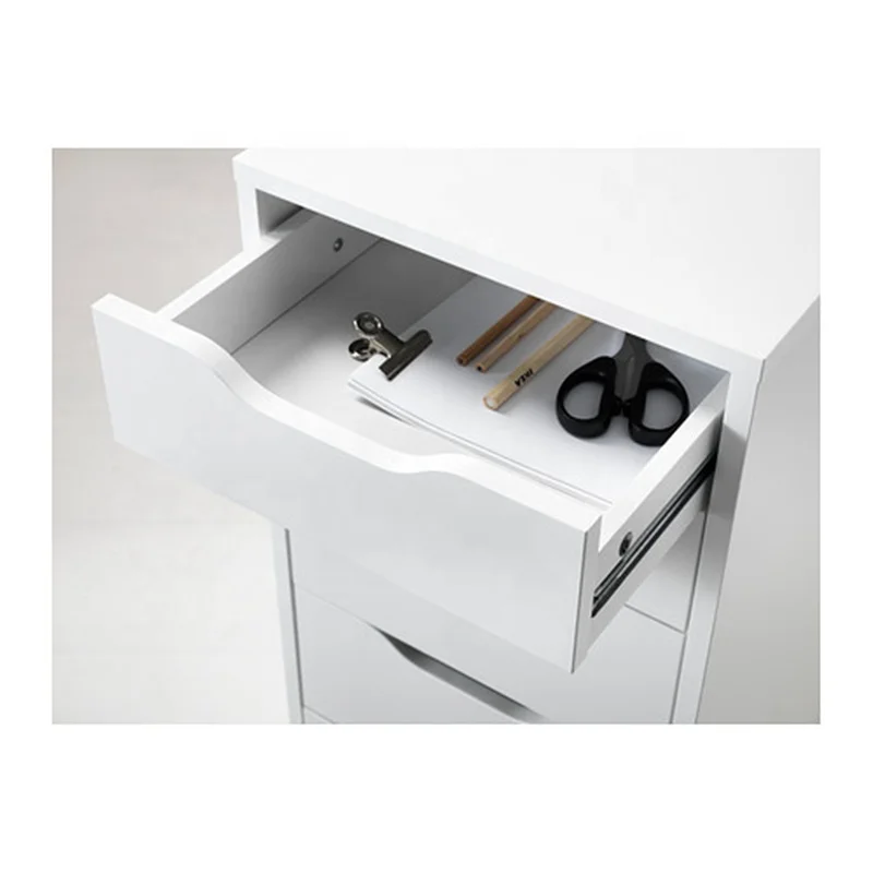 
2020 New Arrival White color Living Room Furniture Mirror Corner 9 Chest of Drawers Cabinet 