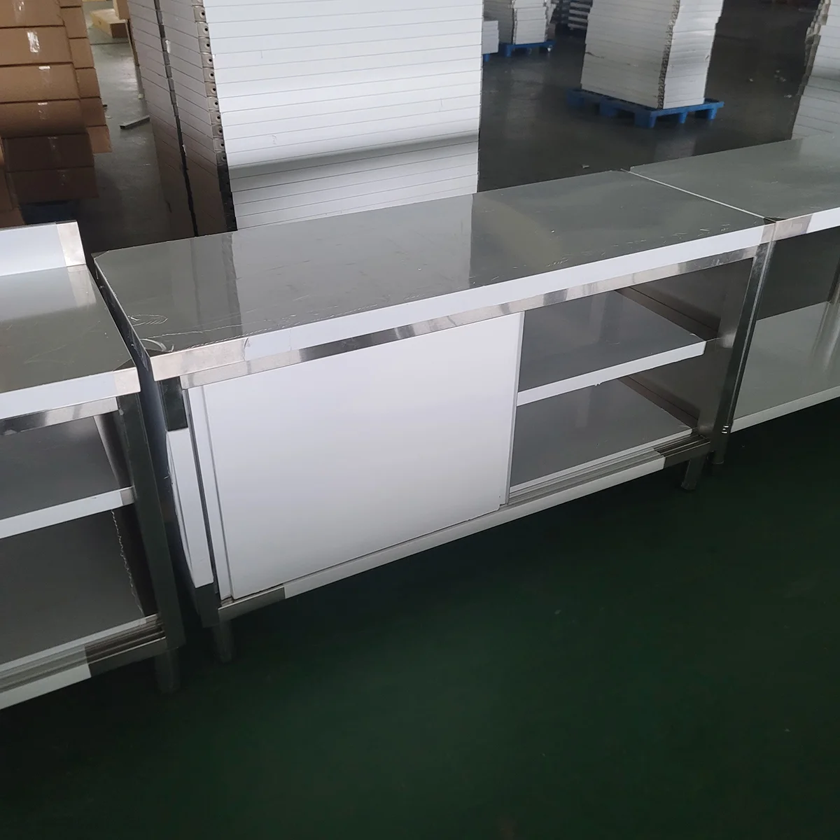 restaurant commercial kitchen equipment stainless steel hot cupboard storage kitchen worktable cabinet