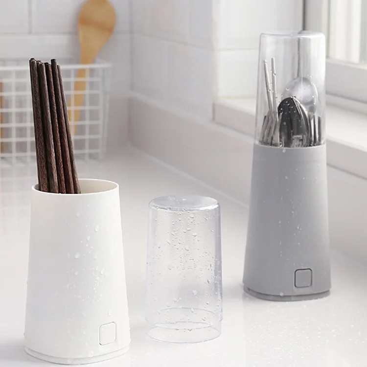 PP Utensil Holder - Rust-Proof Kitchen Tool Organizer, Perfect Diameter and Height Cutlery Caddy