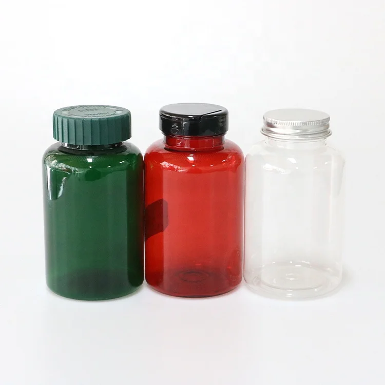 New 100cc-500cc bottles plastic capsule pill bottles  used in the health care product industry packaging. Customizable color