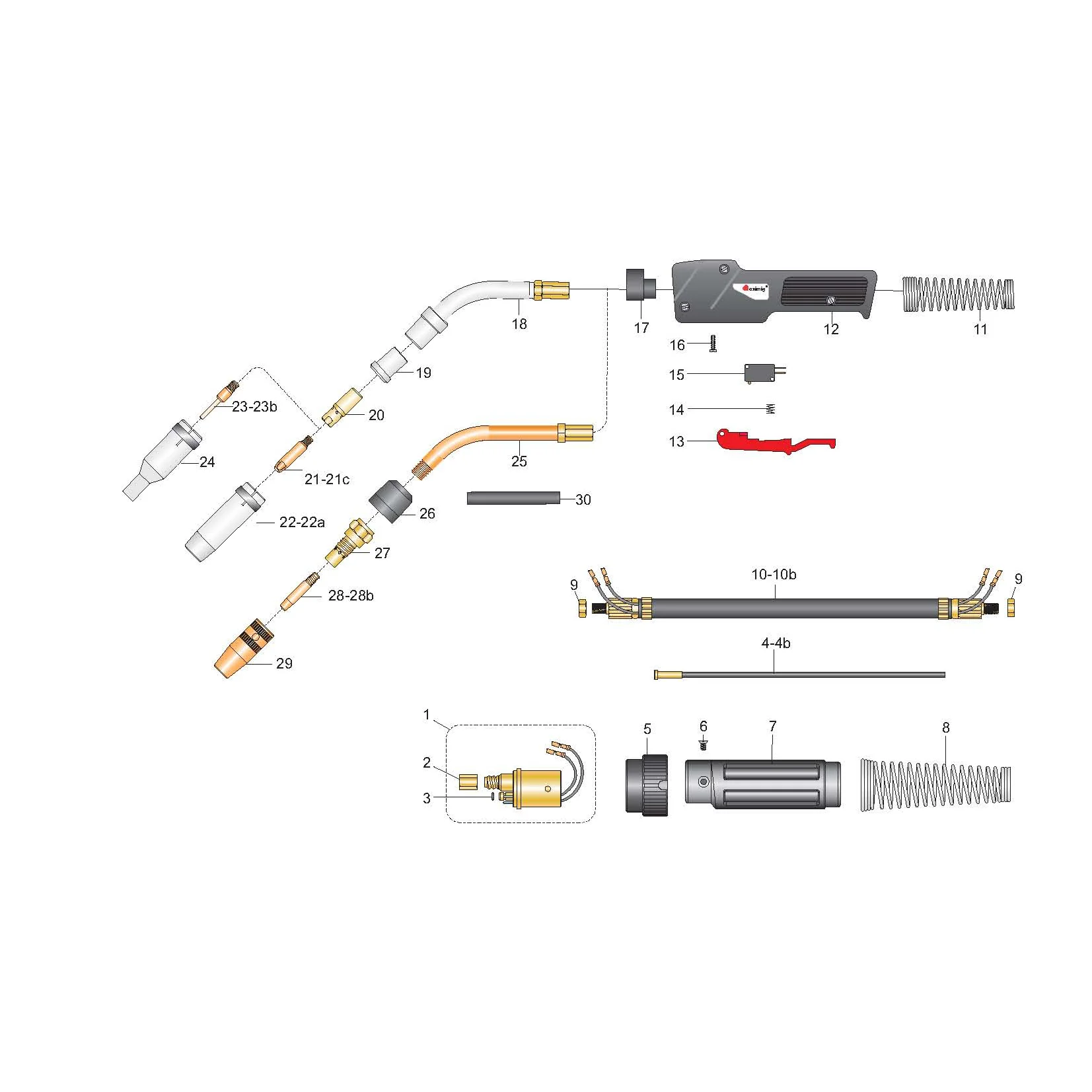 Tocha Mig Torch SBME 450 4 Metros sem Raspa HAILI