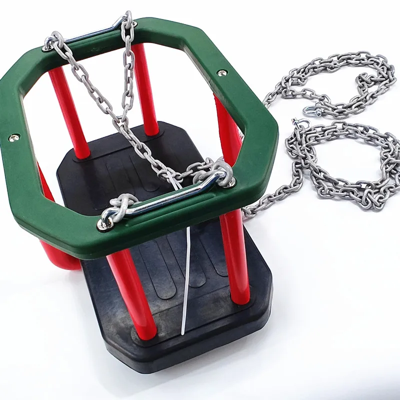 Jiayi Outdoor Kids Swing Seat Easy Install rubber Chain Carabiners High Back Full Bucket Toddler Swing