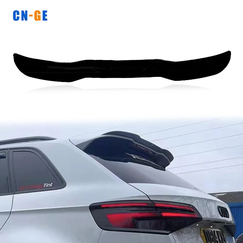 Пластиковый глянцевый черный или карбоновый удлинитель заднего спойлера ДЛЯ Audi A3 RS3 2021-2024