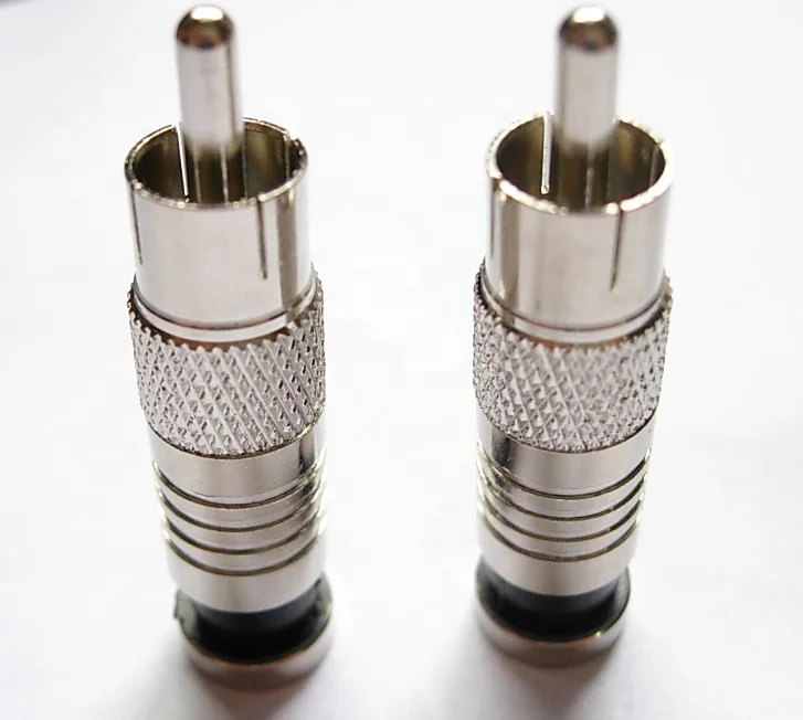 Brass Compression RCA Plug for RG6 Coaxial cable connector