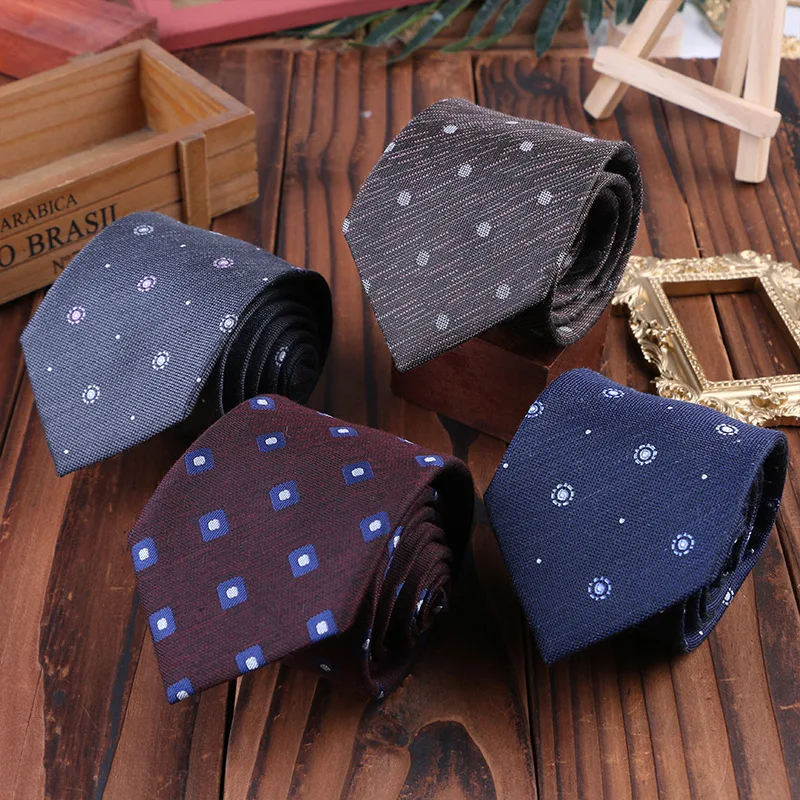 Свадебный трендовый шелковый галстук GG123 с индивидуальным логотипом из полиэстера модный дизайнерский в горошек мужской профессиональный деловой