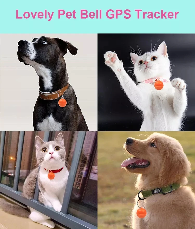 GPS dog Collar Newest bell shape pet tracker GPS waterproof for dog/cat/bird small animal accessories pet