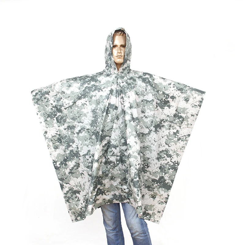 BLACK reusable eco-friendly pvc rain poncho with  logo
