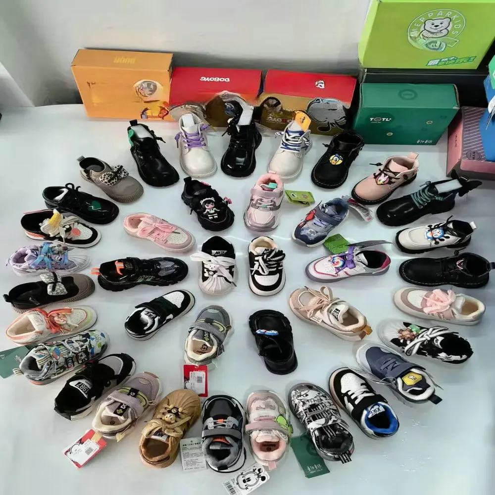 3 Dollar Model SLX005 Size 15-25 Baby Safety Sports Casual Running Walking Style Stock Basketball Style Shoes With Prints