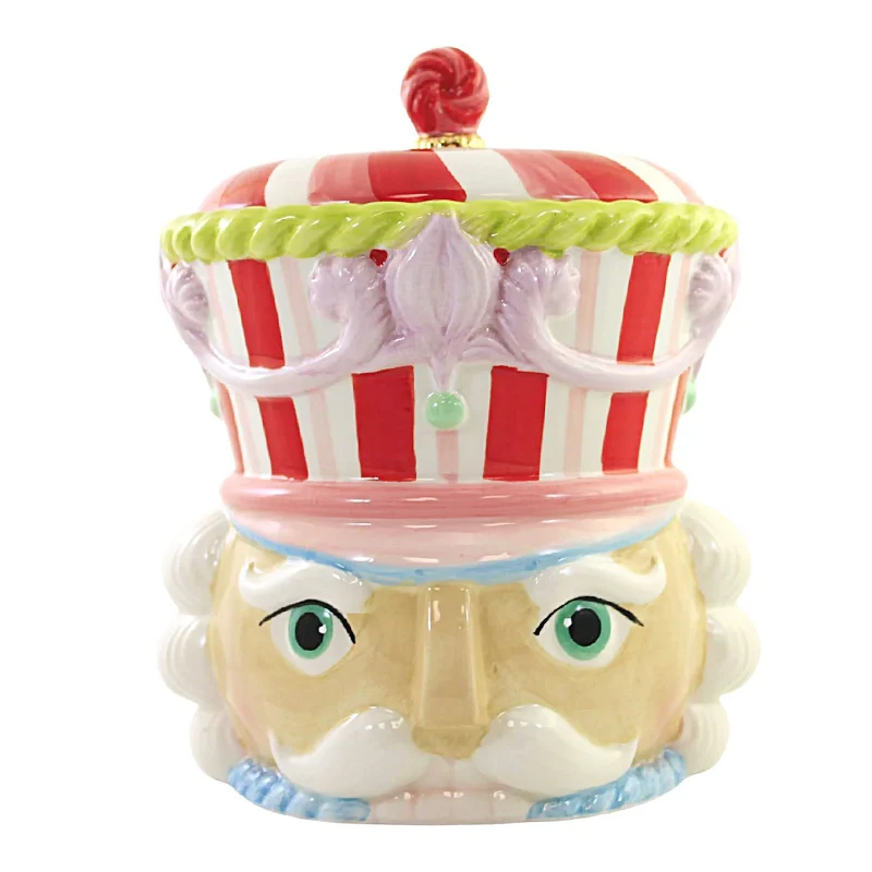 Традиционный праздничный домашний декор винтажный контейнер для хранения конфет и еды керамическая Рождественская банка печенья с головкой орехов перечной мяты пастели