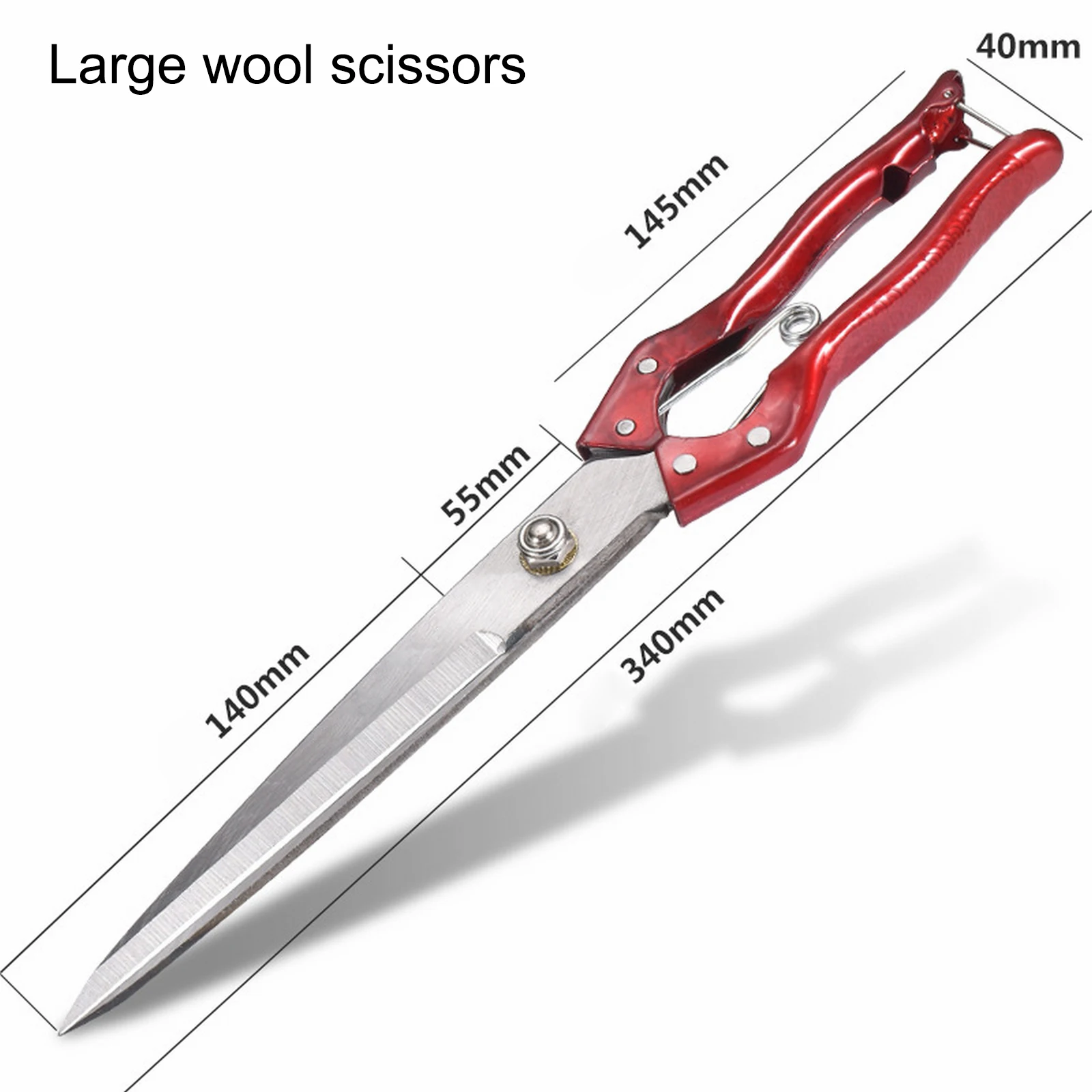 Sheep Wool Shears Spring Loaded Goat Wool Trimming Scissors Cutter Multi-function Manganese Steel Clippers Hand Tool