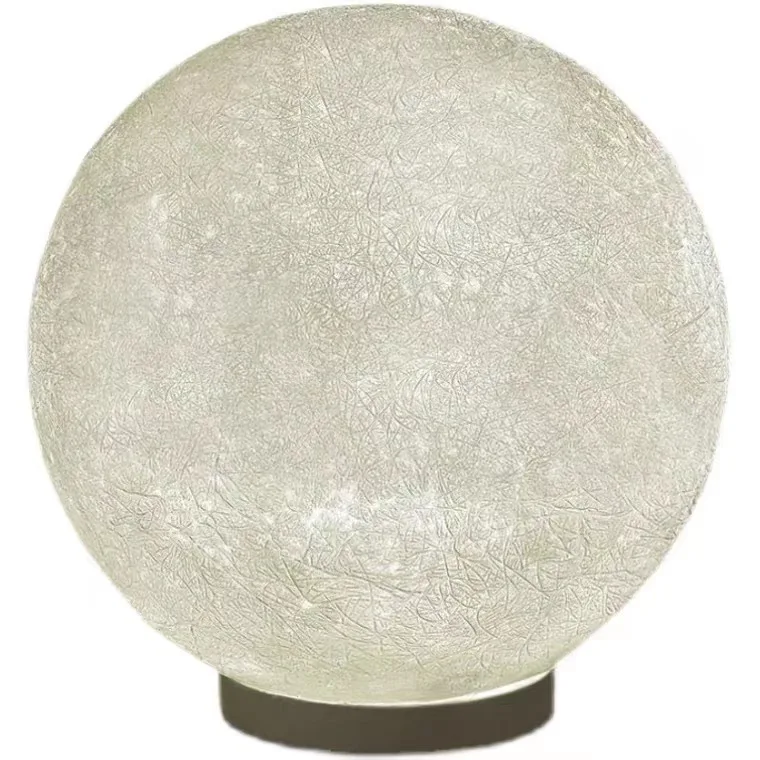 Rechargeable Waterproof Battery Operated Solar Charging Outdoor Beach Event Garden Led Ball Sphere Stone Light Decorative Lamp