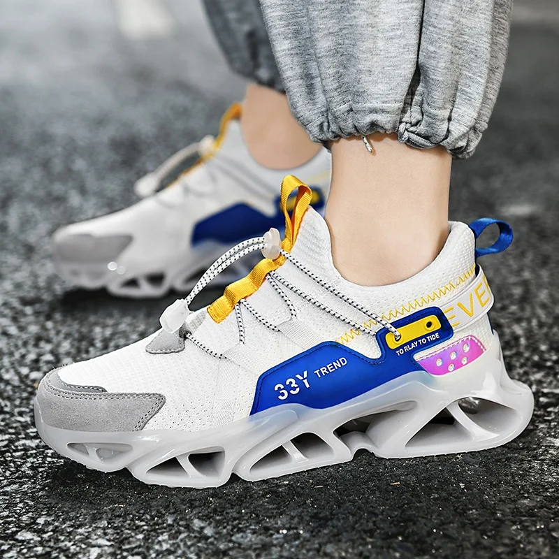  New Fashion Sports Running Shoes Men Summer Mesh Jogging Outdoor Popular Blade Sole Student Trended men