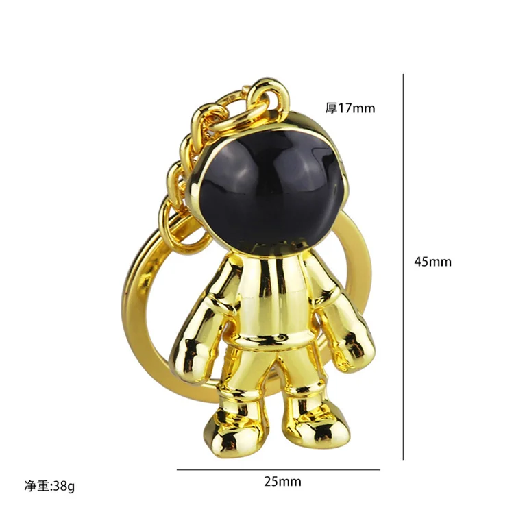 Factory Metal Blank Zinc Alloy 3D Gold Plated Custom Logo Fashion Keychain