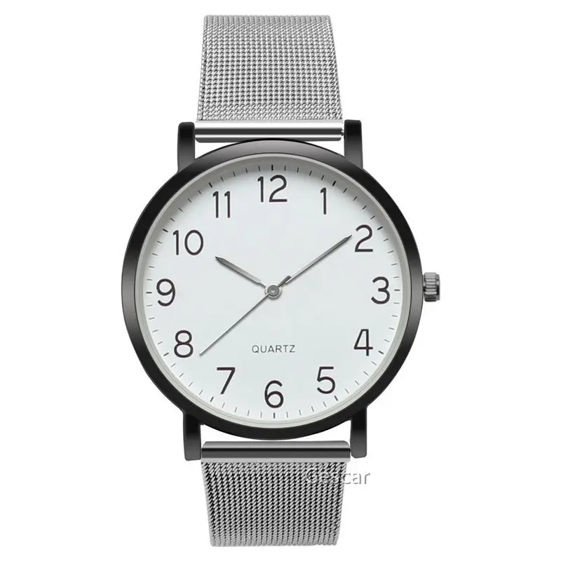 
New Arrival Wristwatch High Quality Mesh Strap Watch Arabic Numerals Simple Design Watch Hot Sales 