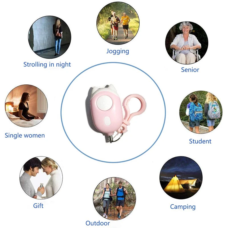 
130 DB Personal Alarm Self Defense Security Alarm For Female and Children 