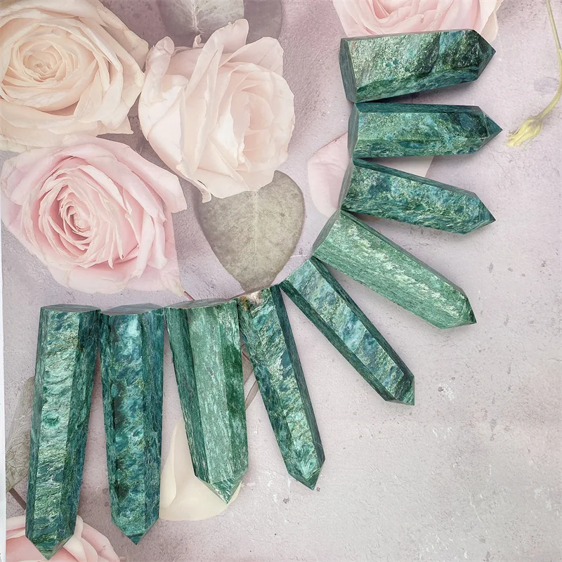 Высококачественный драгоценный камень, Зеленый Кристалл, зеленая слюдяная башня, кристальная башня, оптовая продажа