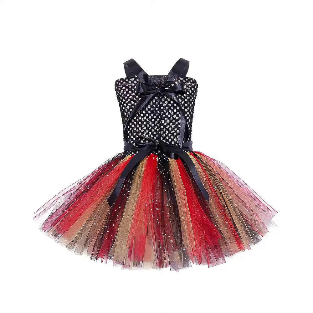 Green Horizon 2-12 Years Girls dress up For Halloween Cosplay Tutu Dress