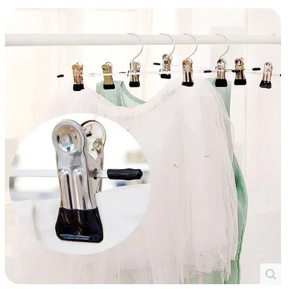 Metal clothes hanger For clothes underwear With 2 clips for socks underwear hanger for hotel