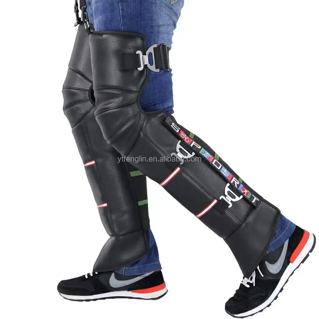 Specializing in the production of high quality long motorcycle warm kneepad Motorcycle Long Full PU Leather KneePad