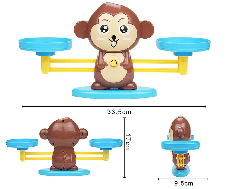 Monkey Digital Balance Scale Toy Early Learning Balance Children Enlightenment Digital Addition And Subtraction Math Scales Toys