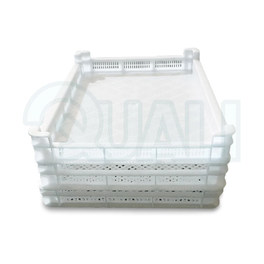 Quali White Plastic Perforated Stackable Pasta Drying Tray for All Pasta Machines and Extruders