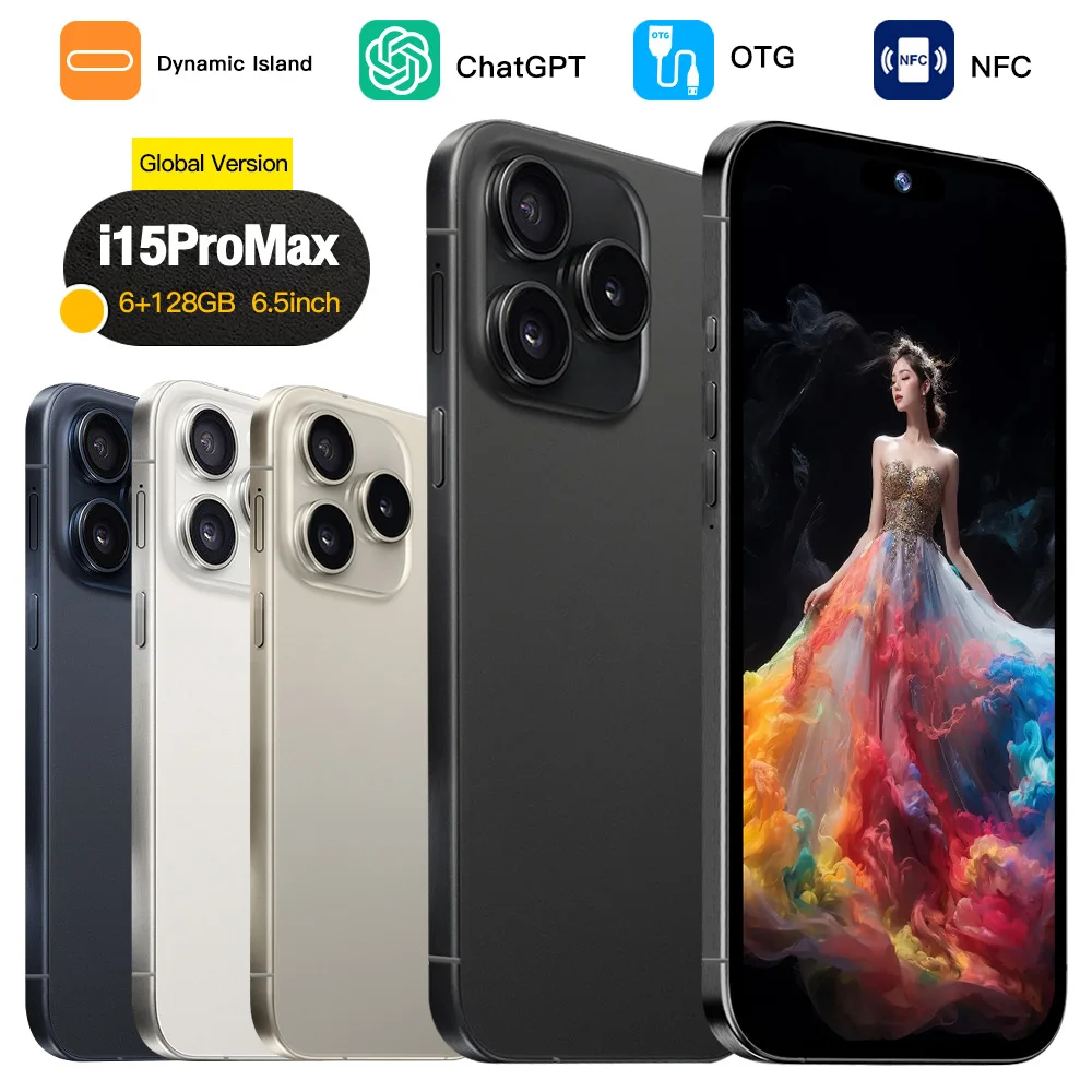 Slimoro Buy Deal Unlocked Celulare i For Phone 15 Pro Max Original Smart Phone Smartphone 5G 15 Pro Max 16 15 14 I16 Android 14